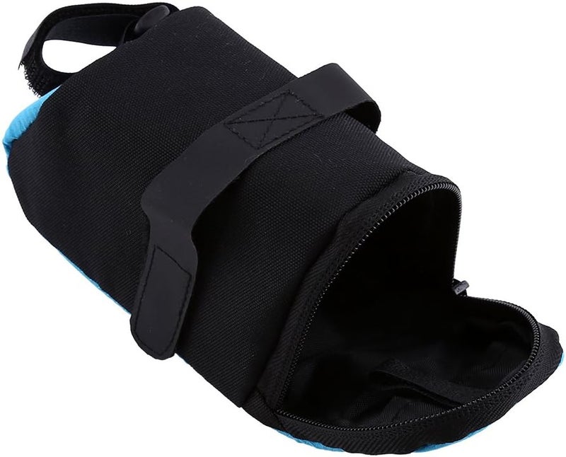 woobles Bike Rear Bag, Super Light Bike Saddle Bag Cycling Storage Bag Under-seat Strap-On Pouch for Fun Riding(Blue) - Image 4